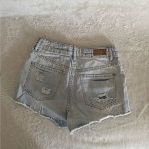 Garage Light Blue Distressed Denim Shorts Women's